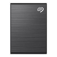 Seagate One Touch 500GB USB 3.2 Gen 2 Type-C External Portable SSD with Rescue Data Recovery Services - Black