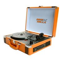 Rock 'n' Rolla Premium Rechargeable Portable Briefcase Turntable - Orange