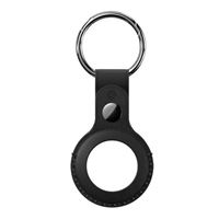 SwitchEasy Wrap Leather Protective Keychain for AirTag - Black
