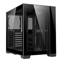 LIAN LI LANCOOL 216 X Black Steel / Tempered Glass ATX Mid Tower Computer  Case ,2x 16 cm PWM Fans Included (Non RGB ) ----LANCOOL 216X