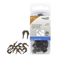  N278-937 Insulated Staples #5 By 1/2 Inch Brown