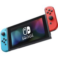 Nintendo Switch with Neon Blue Red Controllers