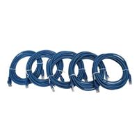 Inland 14 Ft. CAT 6 Stranded UTP, Bare Copper Conductor, Snagless Ethernet Cables 5-Pack - Blue