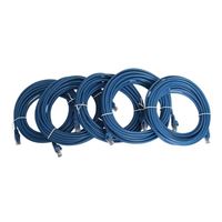 Inland 25 Ft. CAT 6 Stranded UTP, Bare Copper Conductor, Snagless Ethernet Cables 5-Pack - Blue