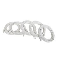 Inland 25 Ft. CAT 6 Stranded Snagless Ethernet Cables 5 Pack - White