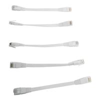 Inland 6 in. CAT 6 Flat Snagless Ethernet Cables 5 Pack - White