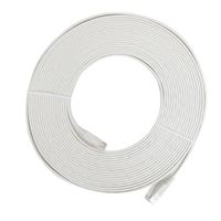 Inland 25ft CAT 6 Snagless, Flat, Stranded Copper Cable - White