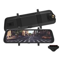 Geko myGEKOgear Infiniview Lite 3 in 1 Fully Touch Screen Digital Rearview Mirror, Dual Dash Cameras, and Back Up Camera Featuring the Starvis (Rear) and Sony Exmor (Front) Night Vision and IPX7 waterproof Rear Cam with 16GB Card