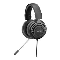AOC GH200 Comfortable Gaming Headset with Stereo Sound, 3.5mm Audio Connection and Detachable Microphone