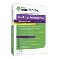 Intuit QuickBooks Desktop Premier Plus with Enhanced Payroll 2022 - 1 Year Subscription