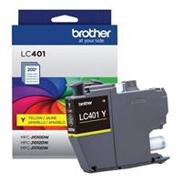 Brother LC401Y Standard Yield Yellow Ink Cartridge