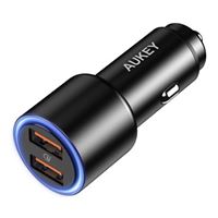 Aukey CC-Y17S Dual USB-A LED Car Charger