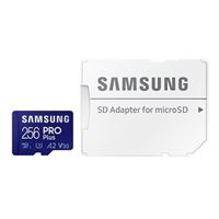 Samsung Pro Plus 256GB microSDXC Card Class 10 UHS-I V30 U3 Flash Memory Card with Adapter
