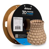 Inland Matte PLA Filament 1.75mm Matte Brown 3D Printer Filament, 1kg Spool (2.2lbs)