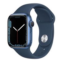 Apple Watch Series 7 GPS, 41mm Blue Aluminum Case with Abyss Blue Sport Band - Regular