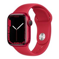 Apple Watch Series 7 GPS, 41mm Red Aluminum Case with Red Sport Band - Regular