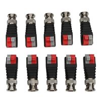 Inland BNC Male Terminal Block Clip Type 10 pack Cat5 to BNC Male Connector and BNC to 2 Screw Camera Terminal Male Adpater for CCTV Surveillance Video Cameras Coaxial/Cat5/Cat6 Cable to BNC Male Connector