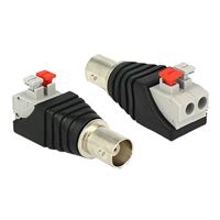 Inland Clip Type BNC Female Terminal Block, Cat5e Adapter Connectors and Solderless Video Balun Connector,Screw Camera Terminal Plug for CCTV Surveillance Cable Ethernet Speaker