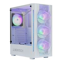 Montech X1 Tempered Glass ATX Mid-Tower Computer Case - White