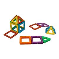 24 Piece Magne Builds Set; Set Includes 12 Squares And 12 Triangles 