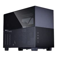 Lian Li Q58 Tempered Glass Mini-ITX Mini Tower Computer Case with PCIe 3.0 Riser Card - Black