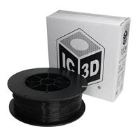 IC3D 1.75mm Black Recycled PETG 3D Printer Filament - 2.5kg Spool (5.5 lbs.)