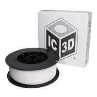 IC3D 1.75mm White Recycled PETG 3D Printer Filament - 2.5kg Spool (5.5 lbs.)