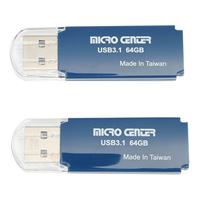 Micro Center 64GB SuperSpeed USB 3.1 (Gen 1) Flash Drive - 2 Pack