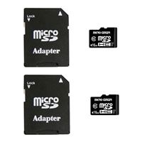 Micro Center 16GB microSDHC Card Class 10 Flash Memory Card with Adapter - 2 Pack