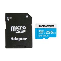 Micro Center Micro Center Premium 256GB microSDXC Card UHS-I Flash Memory Card C10 U3 V30 A1 Micro SD Card with Adapter - 2 Pack