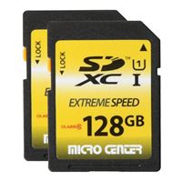 Micro Center Micro Center 128GB SD Card UHS-I Class 10 SDXC Flash Memory Card - 2 Pack