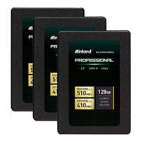 Inland Professional 128GB SSD 3D TLC NAND SATA III 6Gb/s 2.5" Internal Solid State Drive - 3 Pack