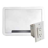 Sanus TV Media In-Wall Box W/ Power Supply Kit - 9&quot; - White