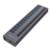 Sabrent 16-Port USB 3.0 Data HUB and Charger with Individual Switches