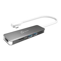 j5create JCD372 5-in-1 USB 3.1 (Gen 2 USB-C) SuperSpeed+ with data transfer speeds up to 10 Gbps