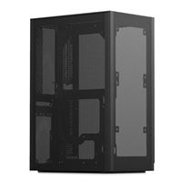 SSUPD Meshlicious Mini-ITX Mini-Tower Computer Case with PCIe 4.0 Riser Card - Black