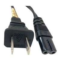 Micro Connectors 10 ft 2-Prong Notebook AC Power Cord (NEMA 1-15P To C7)