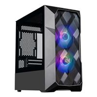 Cooler Master TD300 Mesh Tempered Glass microATX Mini Tower Computer Case - Black