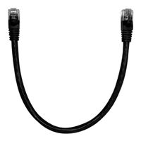 PPA 1 Ft. CAT 6a Snagless Ethernet Cable - Black