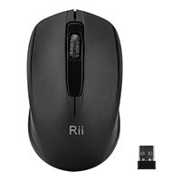 Rii Inc Wireless Office Mouse with Nano Receiver for Laptop - Black