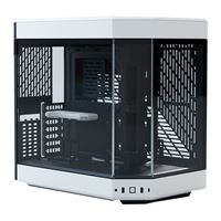 HYTE Y60 Modern Aesthetic Dual Chamber Panoramic Tempered Glass Mid-Tower ATX Computer Gaming Case - White - PCIe 4.0 Riser Cable Included