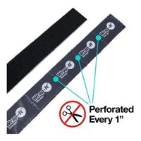 Wrap n Strap 400-12X38PBL Self-Gripping Perforated Tie Roll 12 ft. x 0.38 in. - Black