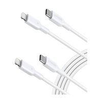 Anker USB-A to Lightning Cable (3ft, 6ft, 10ft Combo, White)