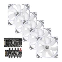 Bitspower Notos 120 RGB 120mm Case Fan w/ Controller - 5 Pack White