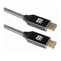 QVS DisplayPort 1.4 Nylon-Braided Premium Cable - 3ft