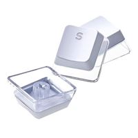 G.Skill Crystal Crown Keycaps - Keycap Set with Transparent Layer for Mechanical Keyboards, Full 104 Key, Standard ANSI 104 English (US) Layout - White