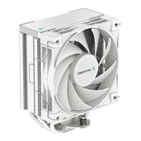 DeepCool AK400 WH Performance CPU Cooler - White; 4 Direct Touch Copper Heat Pipes; 120mm Fluid Dynamic Bearing PWM Fans; 220W TDP