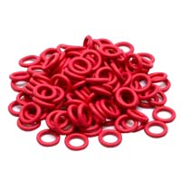 WASD Keyboards Cherry MX Rubber Red 0.2mm O-Ring Switch Dampeners - 125 Pieces