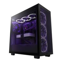 NZXT H7 Flow Tempered Glass Mid-Tower ATX Computer Case - Black