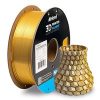 Inland 1.75mm PLA Dual Color Silk 3D Printer Filament 1kg (2.2 lbs) Cardboard Spool - Gold-Silver